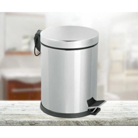 Resim Paslanmaz Çelik Pedallı 12 Litre Çöp Kovası 12 Lt Ev Ofis Banyo Mutfak 
