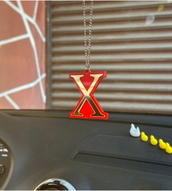 Resim 3dbaydesign X Dikiz Ayna Süsü (Kırmızı -Gold) 