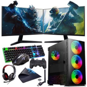 Resim İ7 11700F 16GB 480SSD 8GB RTX3050 Çift 24" Monitörlü (Gaming SET) 