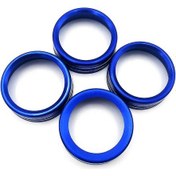 Resim 2016-2021 Ses Cd Düğmesi Kapağı Seti İçin 4 Adet Merkezi Kontrol Klima Anahtarı Düğme Halkası - Kaiyi 