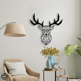 Resim NR Dizayn (295) Geyik Kafası Temalı Metal Tasarım Tablo 49 X 24 