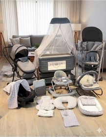 Resim Yeni Doğan Bebek Çetiz Seti Bebek Odası Takımı Gümüş 
