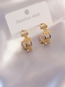 Resim NETWORK ART Çelik Gold Renk Tifanny Zincir Model Kadın Küpe - Lisinya 