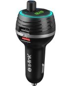 Resim S-Link Sl-bt403 Bluetooth V5.0 Led Ekran Tf Kart Çift Usb Qc3.0+5v 2.4a Hızlı Şarjlı Fm Transmitter 