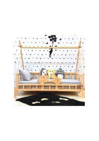 Resim Markaawm Motosikletli Montessori Yatak Doğal Çam Ağacı Çocuk Karyola Akçaağaç 