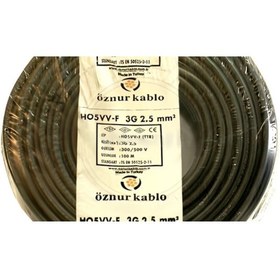 Resim 3x2,5 Ttr Kablo - Siyah - 25mt 