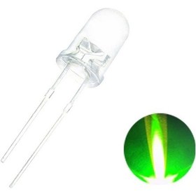Resim 5mm Şeffaf Yeşil Led Paketi - 100 Adet 