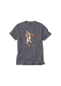 Resim Stephen Curry Siluet Gri Tişört 