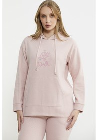 Resim Sementa Kapüşonlu Oversize Eşofman Takım - Pembe Pembe 