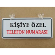 Resim DNZSM Dekor Levha Beyaz Kişiye Özel (26X11CM) Vantuzlu Numaratör, Isimlik, Cam Içi Plaka, Asma Tabela 