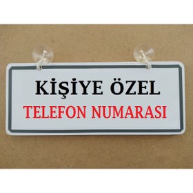 Resim DNZSM Dekor Levha Beyaz Kişiye Özel (26X11CM) Vantuzlu Numaratör, Isimlik, Cam Içi Plaka, Asma Tabela 