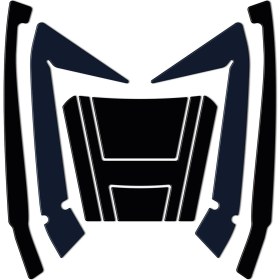 Resim GP Kompozit Honda Forza 250 2018-2025 Uyumlu Çanta Pad Seti Lacivert 