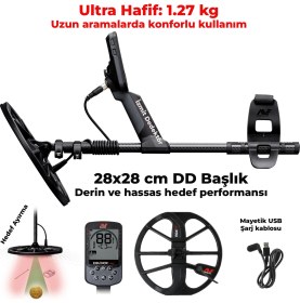Resim Minelab Equınox 700 Izmit Dedektör Profesyonel Metal Altın Define Arama Dedektörü Su Geçirmez Multiıq 
