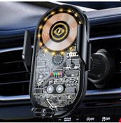 Resim Butu C13 15w Manyetik Kablosuz Araç Şarj Cihazı Siyah 