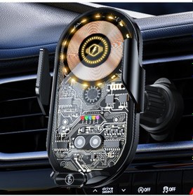 Resim Butu C13 15w Manyetik Kablosuz Araç Şarj Cihazı Siyah 