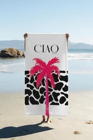 Resim Dijital Baskı Plaj Deniz Havlusu CIAO Desenli Peştamal HVL0175 
