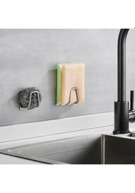 Resim Yapışkanlı Metal Banyo Mutfak Eşya Askılığı Al4467 2 Adet Gümüş 