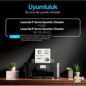 Resim Kingjet Hp Uyumlu 36a Cb436a Standart Kapasiteli 10'lu Paket Çipli Muadil Toneri M1120w 