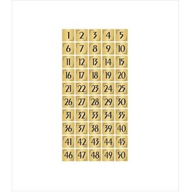 Resim Metal Kapı Masa Dolap Numarası Levha 5x5cm Altın Renk 50 Adet 1 50 