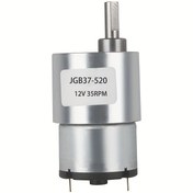 Resim 1 Adet JGB37-520 Ağır Hizmet Tipi Tam Metal DC Motor, Yüksek Torklu Dişli Kutusu, 6V/12V/24V DC, 7-960 RPM Devir Aralığı /Robotik/Sepeti Pnömatik Takım Motosu Kolay Montaj Braketi Uyumludur, 