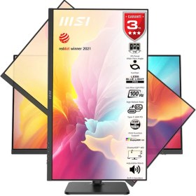 Resim MSI 27" MODERN MD272QXP 2560x1440 (WQHD) FLAT IPS 100HZ 1MS ADAPTIVE-SYNC PIVOT TYPE-C MONITOR 