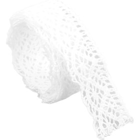 Resim Wezone 20 Yards Pamuk İpi Pudra Renkli Kumaş Dekorasyonu - 2cm Geniş Delikli Pudra Pipo, Ev Dekoru Ve El Yapımı İçin Esnek Kullanım 