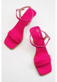 Resim Luvishoes Novel Fuşya Cilt Kadın Topuklu Ayakkabı 