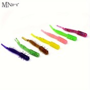 Resim 14 adet/15 adet Wobblers Balıkçılık Yemleri Larva Yumuşak Yemler 4.5 cm Swimbait Yapay Silikon Yumuşak Yem Balıkçılık 