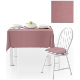 Resim Pembe Kadife Dokulu Masa Örtüsü 180x260 