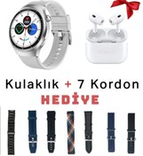 Resim SHOPAPERAL HX-4 Pro Suit Akıllı Saat SET 7 Kordon ve Bluetooth Kulaklık Akıllı Saat 