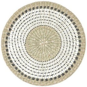 Resim 6 Adet Amerikan Servis, Natürel MeridyenDukkan 37 cm Rattan-Yuvarlak-Dekoratif Servis Bej 