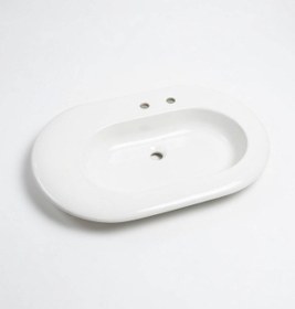 Resim Ideal Standard - Simply U Natural Tezgan Üstü Lavabo Çift Delikli - T017001- Beyaz 