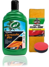 Resim Turtle Wax Carnauba Sıvı Cila Parlatıcı Boya Koruyucu & Parlatma Havlusu 50x70 & Cila Süngeri 