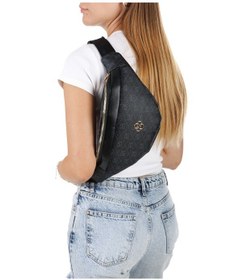 Resim Newish Polo Kadın Desenli Çapraz Omuz Askılı Bel Ve Omuz Çantası 2 Adet - New345 - Bej - Taş 