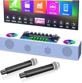 Resim Mini Dj Ses Mikseri Canlı Yayın Ses Kartı Controller Dj Setup Başlangıç Karaoke Çift Mikrofon 