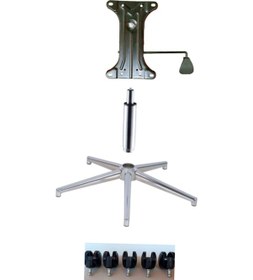 Resim Turaofis Tek Kollu Mekanizma Amortisör Ahtapot Krom Ayak 5Li Doblo Teker 