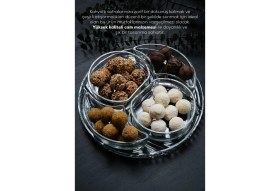 Resim Vienev 4 Bölmeli Cam Kahvaltılık - Çerezlik 
