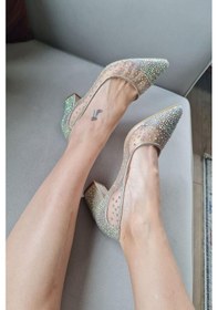 Resim 135 5465kt Topukla Kadın İncili Kısa Topuklu Abiye Ayakkabı 001 