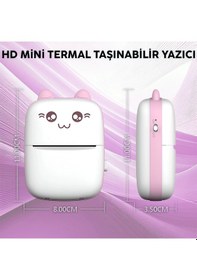Resim Steep Solid C9 Mini Fotoğraf Yazıcı Kablosuz Baskı Makinesi Apple Uyumlu iOS Android Termal Printer Pembe 