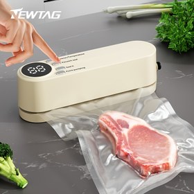 Resim YENİ TAG Kablosuz El Tipi Vakumlu Mühürleyici, 1200mAh Pil ile Şarj Edilebilir, Mutfak Gıdaları ve Açık Hava Piknikleri için Hızlı Pompa, Dayanıklı ve Kullanımı Kolay Gıda Koruma Aracı LED Ekranlı 