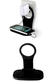 Resim Bundera 2 Adet Mobil Şarj Priz Askısı Ve Telefon Tablet Standı Siyah 