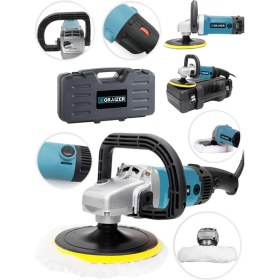 Resim Graizer Alman 4100 Watt Bakir Sargili 6 Kademe Devir Ayarlı Polisaj Makinasi Zımpara Pasta Cila Makinesi 