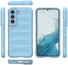Resim Galaxy S21 Kılıf Kamera Korumalı İçi Kadife Yumuşak Silikon Kapak + Ekran Koruma Sky Blue 