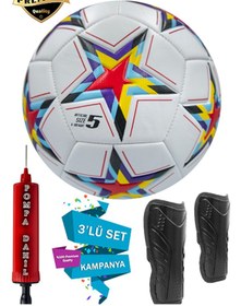 Resim Alastor Şampiyonlar Ligi Futbol Topu Pompa Ve Tekmelik Beyaz - Kırmızı 