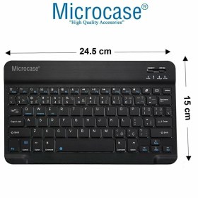 Resim Microcase Samsung Uyumlu Galaxy Tab S10 Lite Tablet İçin Bluetooth Klavye Ve Mouse + Kılıf Bkk6 Tablet Kılıfı 