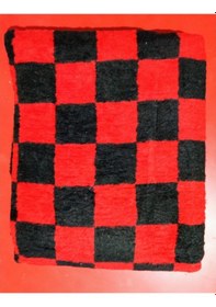 Resim Bekir Barış Tek Kişilik, Ekose Desenli, Peluş Genç Battaniyesi 