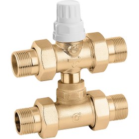 Resim CALEFFİ Seri 678060 Üç-yollu, by-pass T-bağlantılı zon kontrol vanası. 