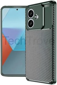 Resim Oppo A3 Kılıf Karbon Tasarımlı İnce Yapılı Kamera Koruma Çıkıntılı Kapak Koyu Yeşil 