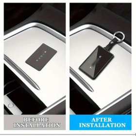 Resim Model Y İçin Kart Koruyucu Kılıf Siyah Renk - Anahtarlık - Kart Koruyucu 