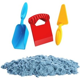 Resim Art Sand Aksesuarlı Mavi Oyun Kumu 1000 Gr. - Kinetik Kum Seti - Natural Kum - Doğal Kum Renkli 